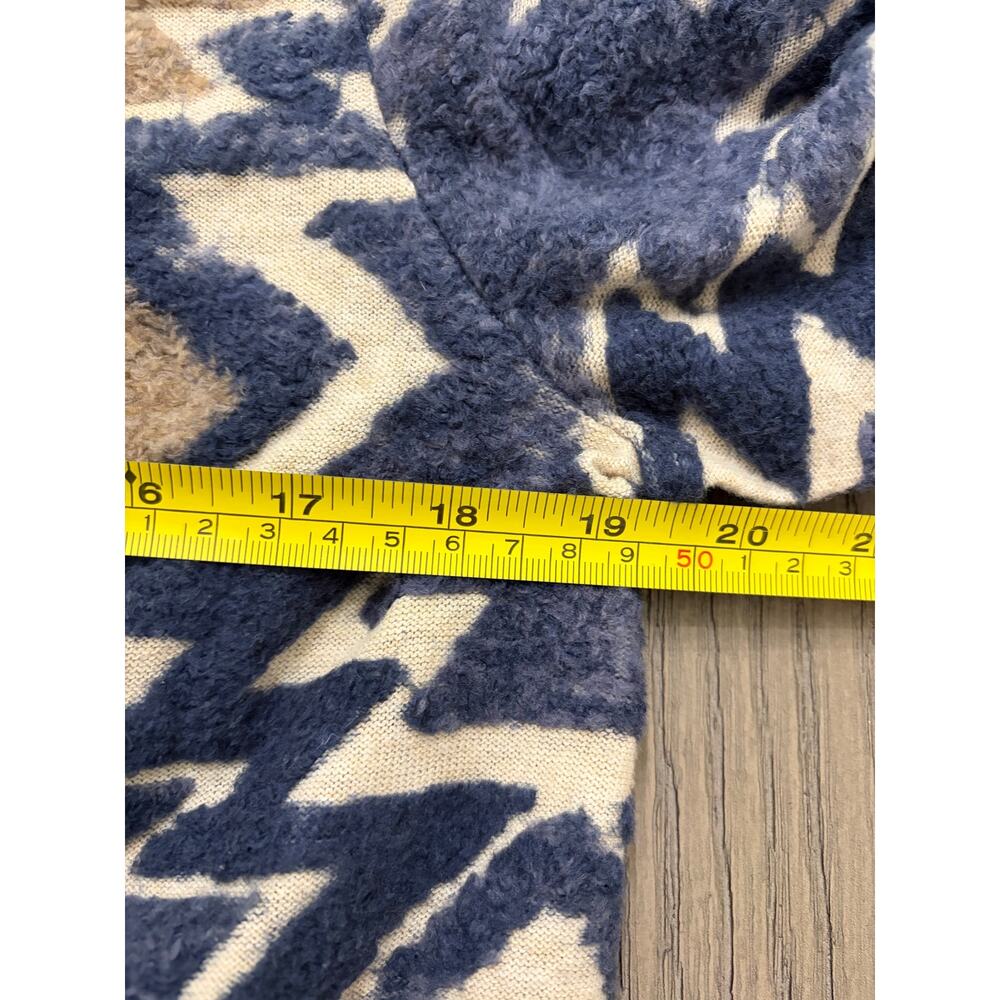Lucky Brand Aztec Print Cardigan Sweater Women’s Large Open Front Cozy Knit - Picture 7 of 7